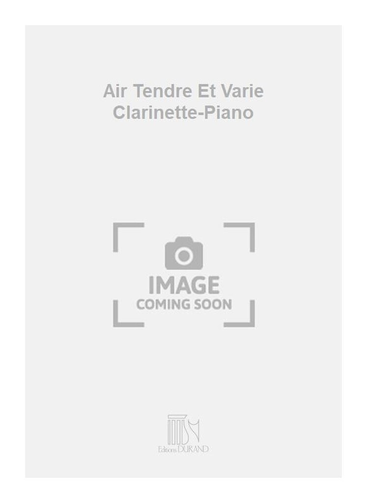 Air Tendre Et Varie Clarinette-Piano